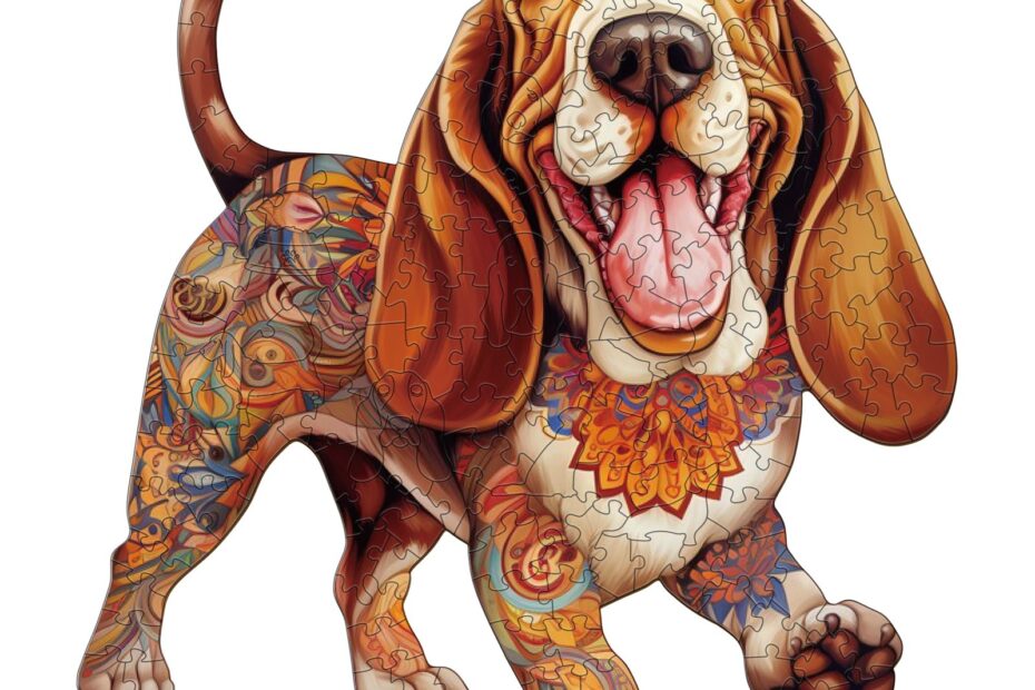 Tre puslespill – basset hound 2 66da219284991