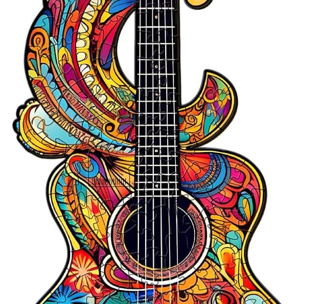 Tre puslespill-vakker gitar 66ec18e09f619