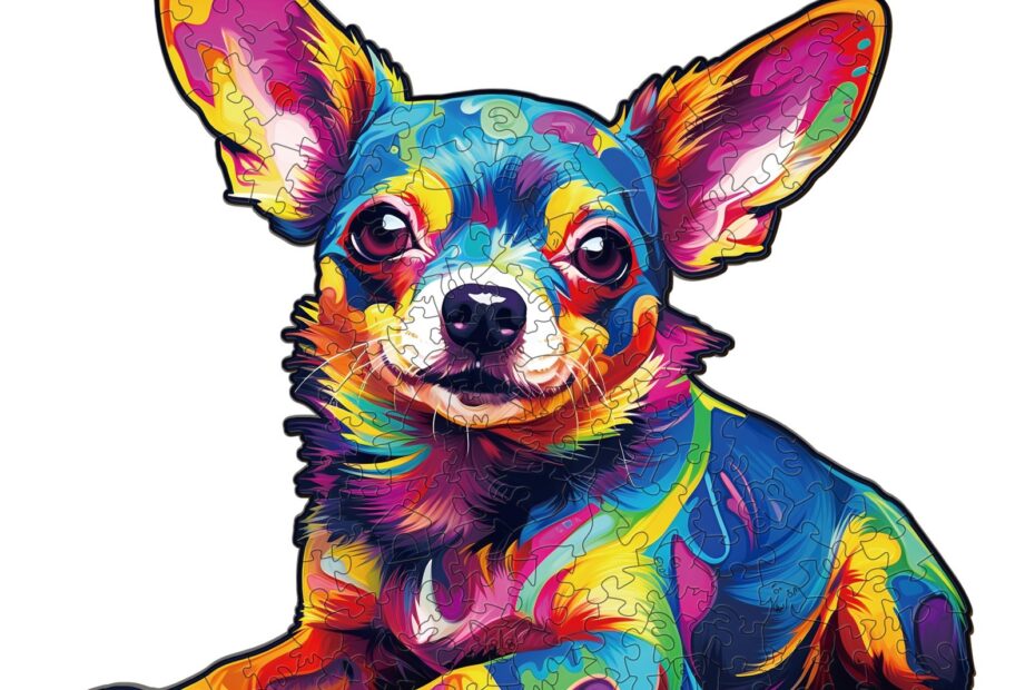 Tre puslespill-fargerik chihuahua 66e8fec330546