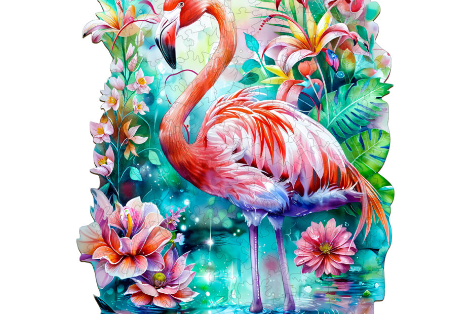 Tre puslespill – Elegant Flamingo 66e6dc677970a