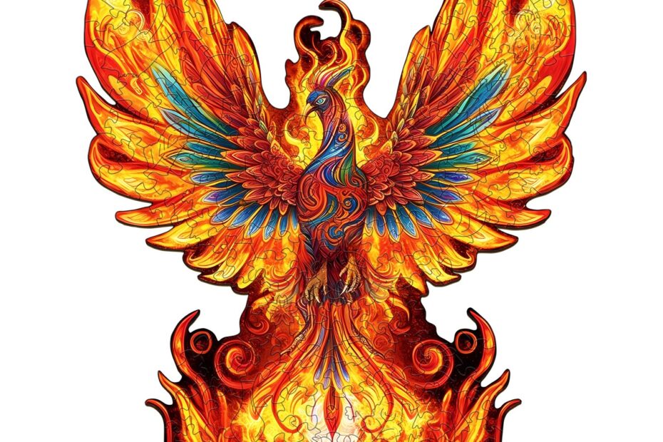 Tre puslespill-flamme-født Phoenix 66e9f68813510