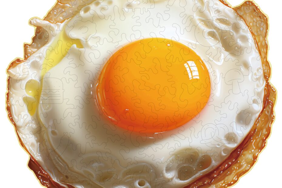 Tre puslespill-stekt egg 66da174648067