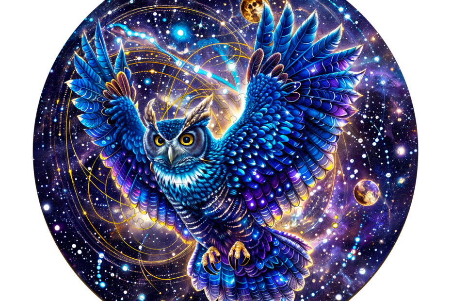 Tre puslespill-Galaxy Owl 66e195548b0df
