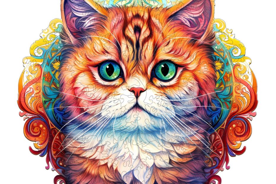 Tre puslespill-MANDALA CAT 66e656224fe79