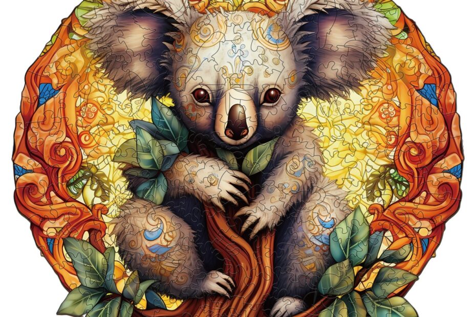 Tre puslespill-Mandala Koala 66e15786863c7