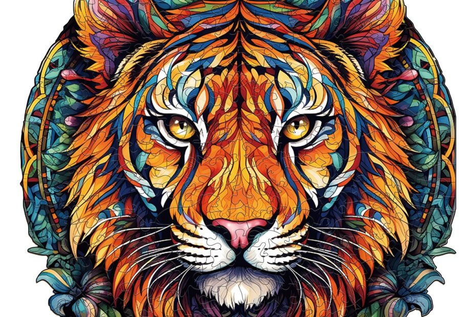Tre puslespill-Mandala Tiger 66ecbdf1efe53