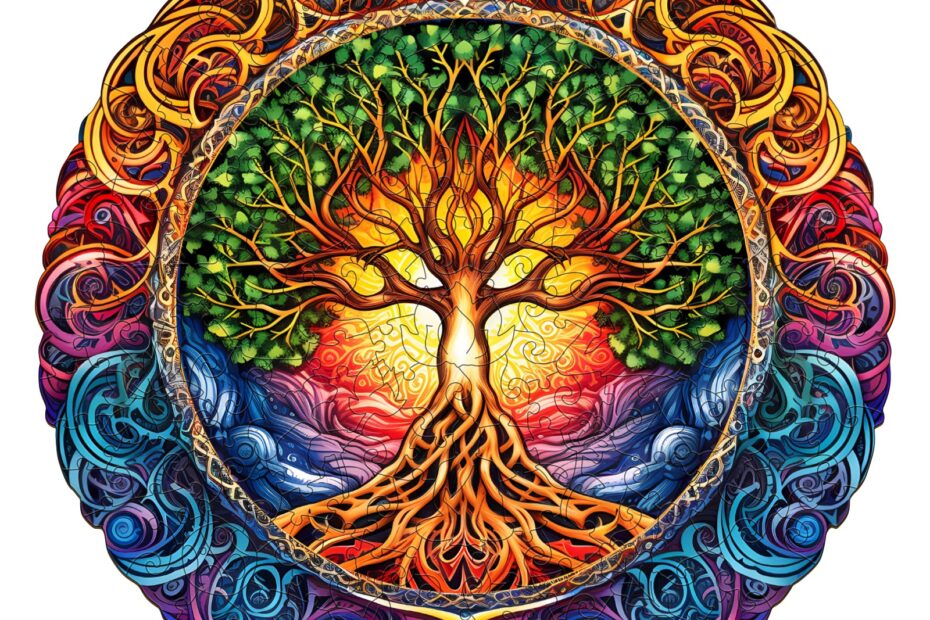 Tre puslespill-Mandala Tree of Life 1 66de47aa80595