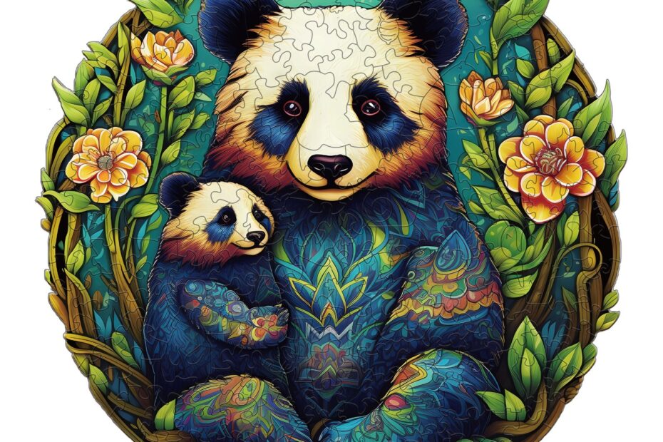 Tre puslespill-Panda Family 2 66e24eec37dca
