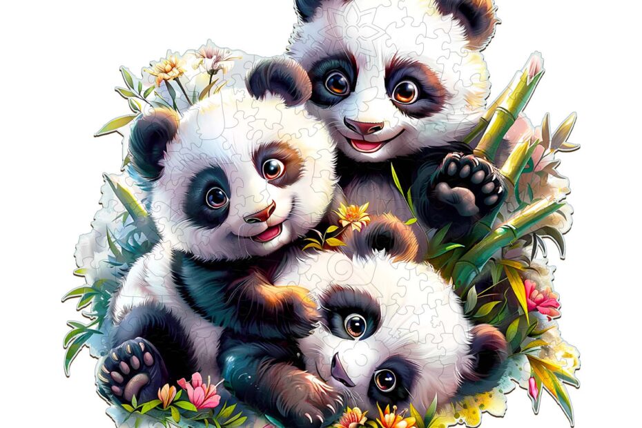 Puslespill i tre – Panda-familien 66dbbe0f346f8