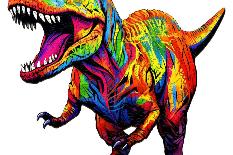Tre puslespill-brølende T-rex 66d9157224a4f