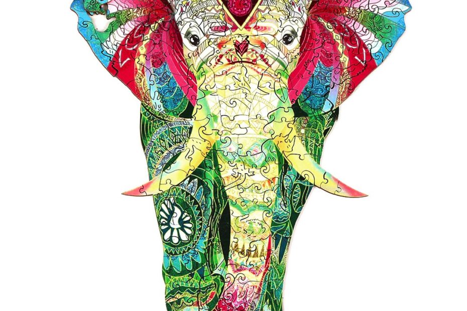 Tre puslespill-SKINNET ELEFANT 66dc44137e2e8