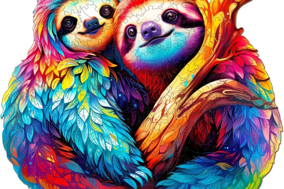 Tre puslespill-Sloth-par 66eef50169faa