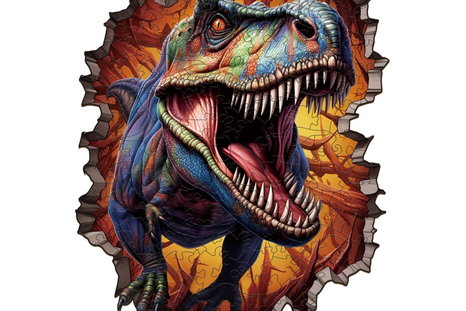 Tre puslespill – Wall Breaking T-rex 66e9b88969ee3
