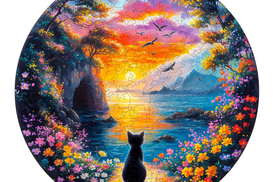 Tre puslespill-Sunset kattunge 66edd45eed68d