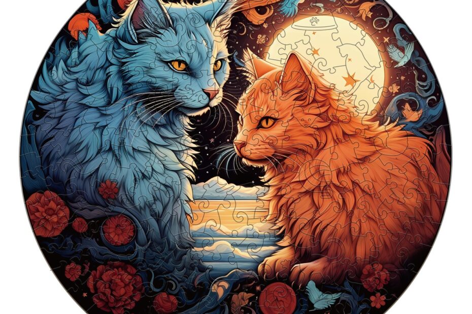 Tre puslespill-YIN YANG CAT-1 66d63ef4461df