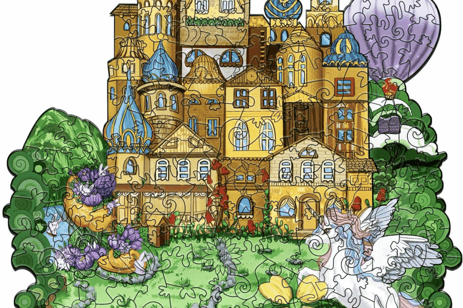 Wooden Jigsaw Puzzle-Fairy Tale Castle