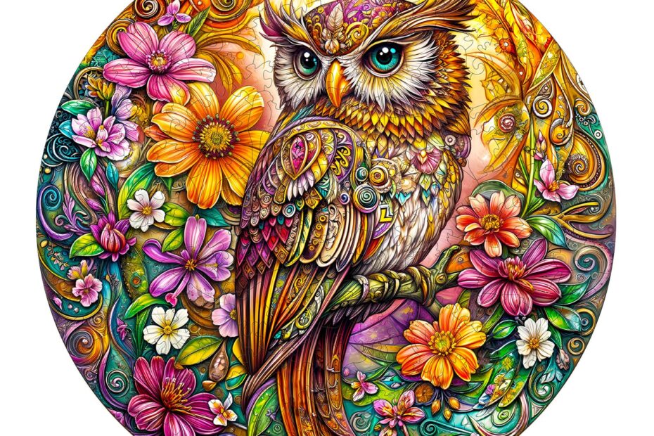 Wooden Jigsaw Puzzle – Color owl