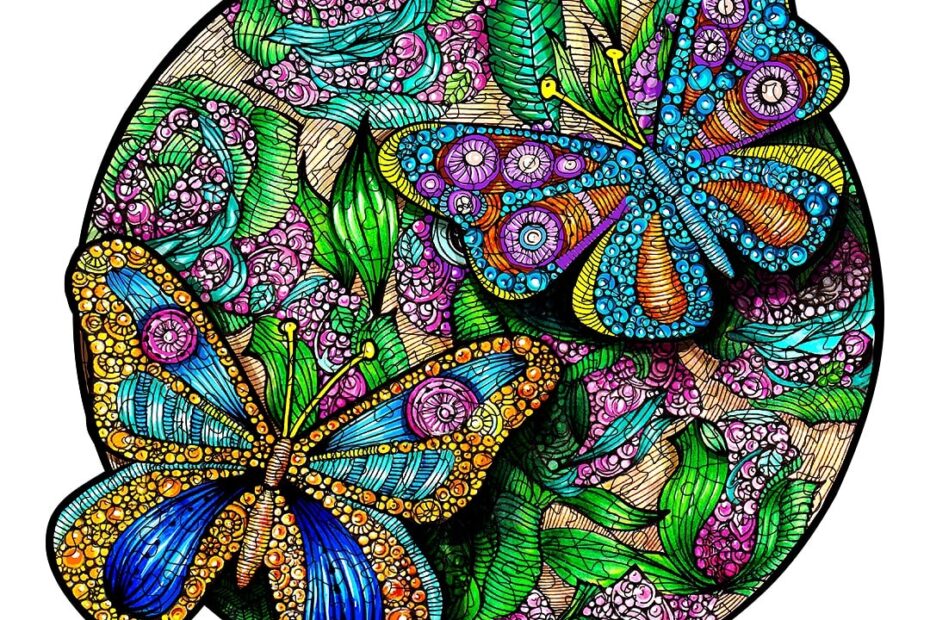 Wooden Jigsaw Puzzle-BEAUTIFUL BUTTERFLY