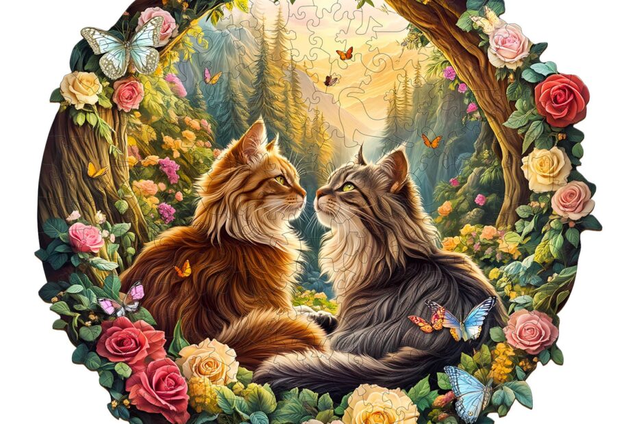 Wooden Jigsaw Puzzle – majestic cats